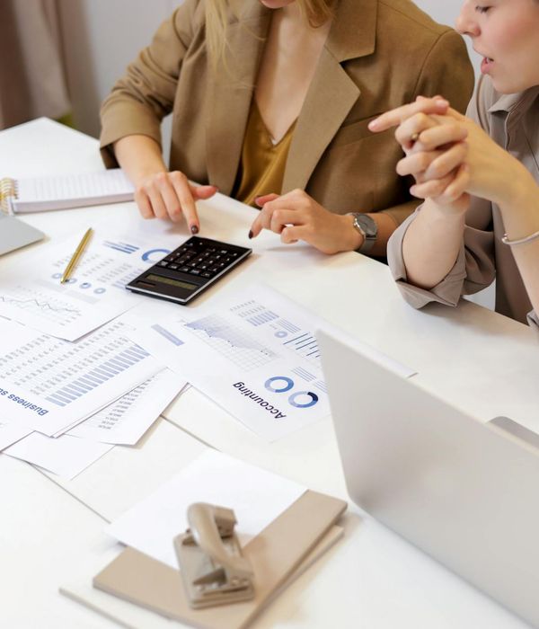 Technology workspace with data analysis on screens